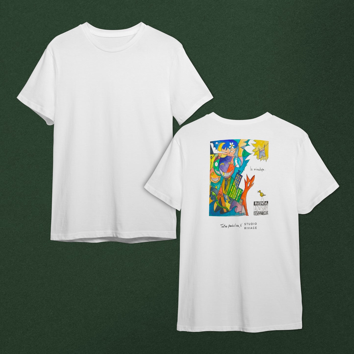 Tshirt Mixeutape - Tortues Productives x Studio Rivage