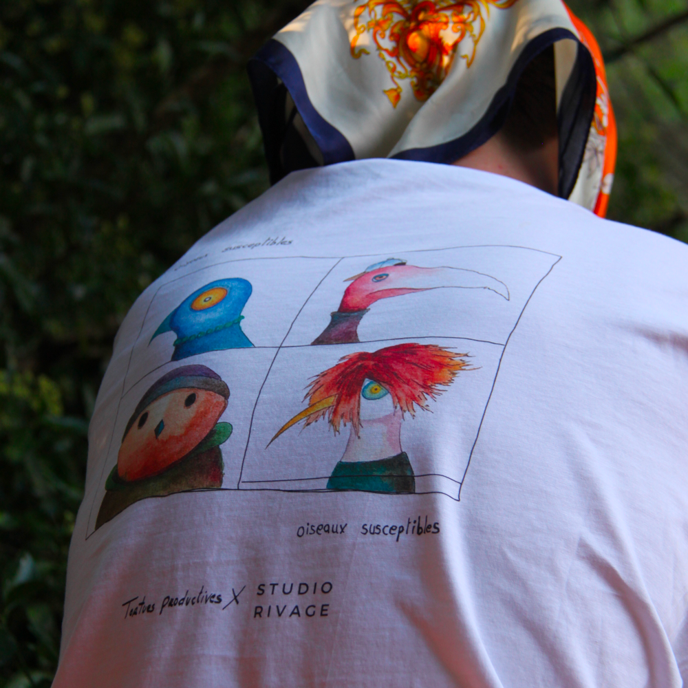 Tshirt Oiseaux Susceptibles - Tortues Productives x Studio Rivage