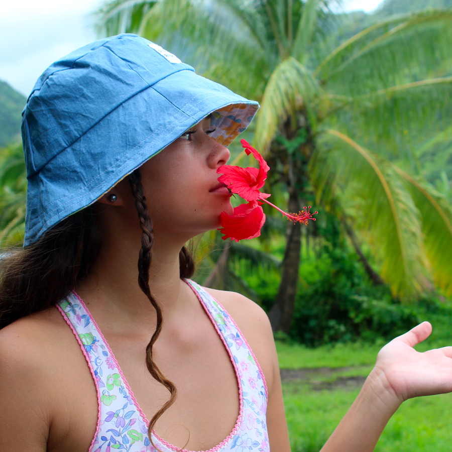 Chapeau bob réversible Flowers & Jeans
