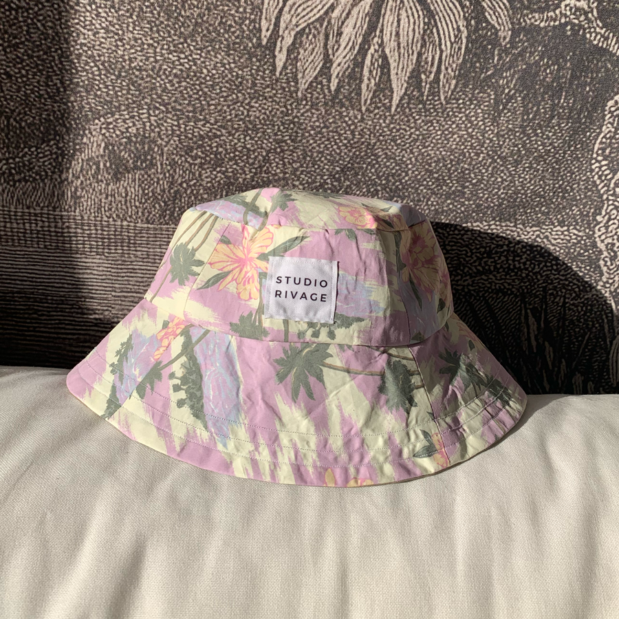 Chapeau bob réversible Tahiti & Kaki