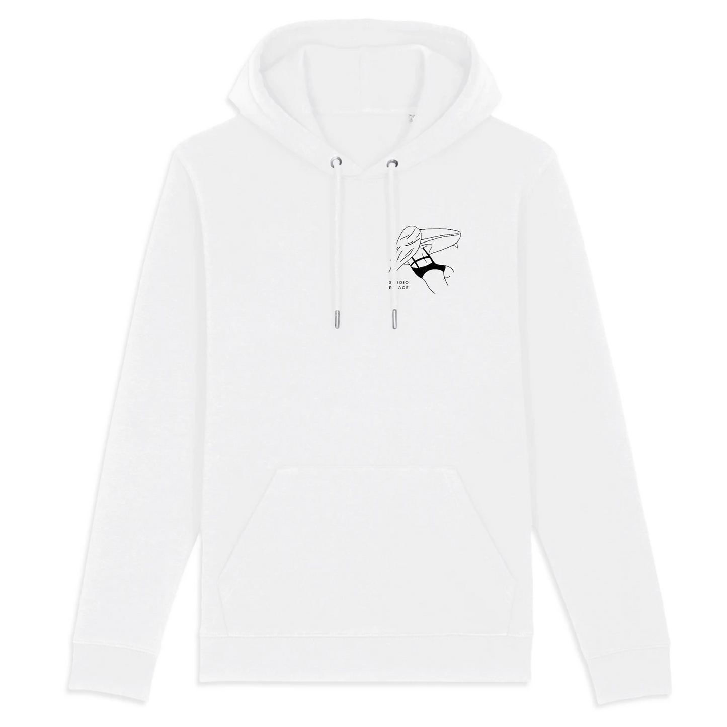 Sweat blanc coton bio Surfer