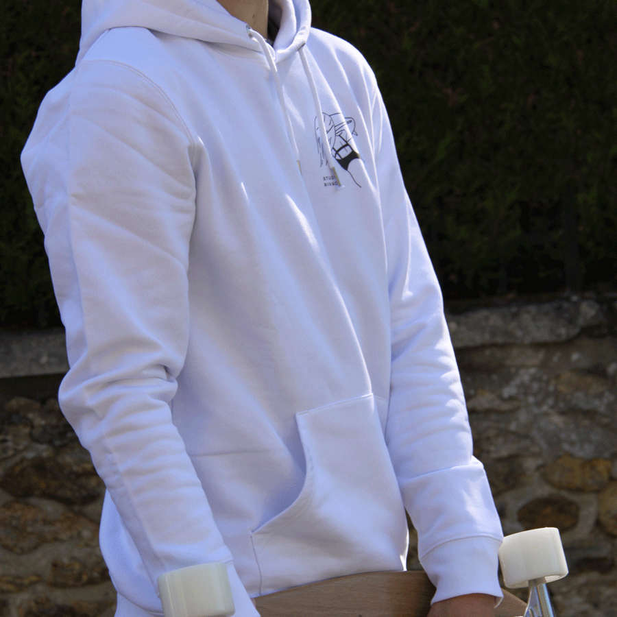 Sweat blanc coton bio Surfer