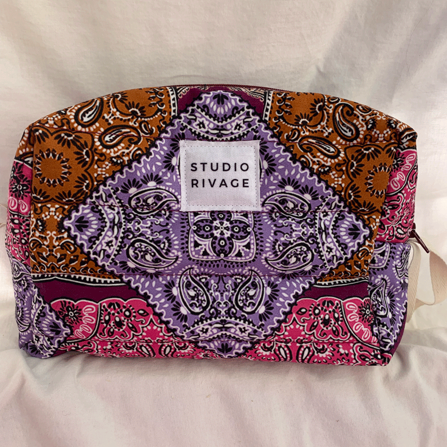 Trousse de toilette matelassée Bandana