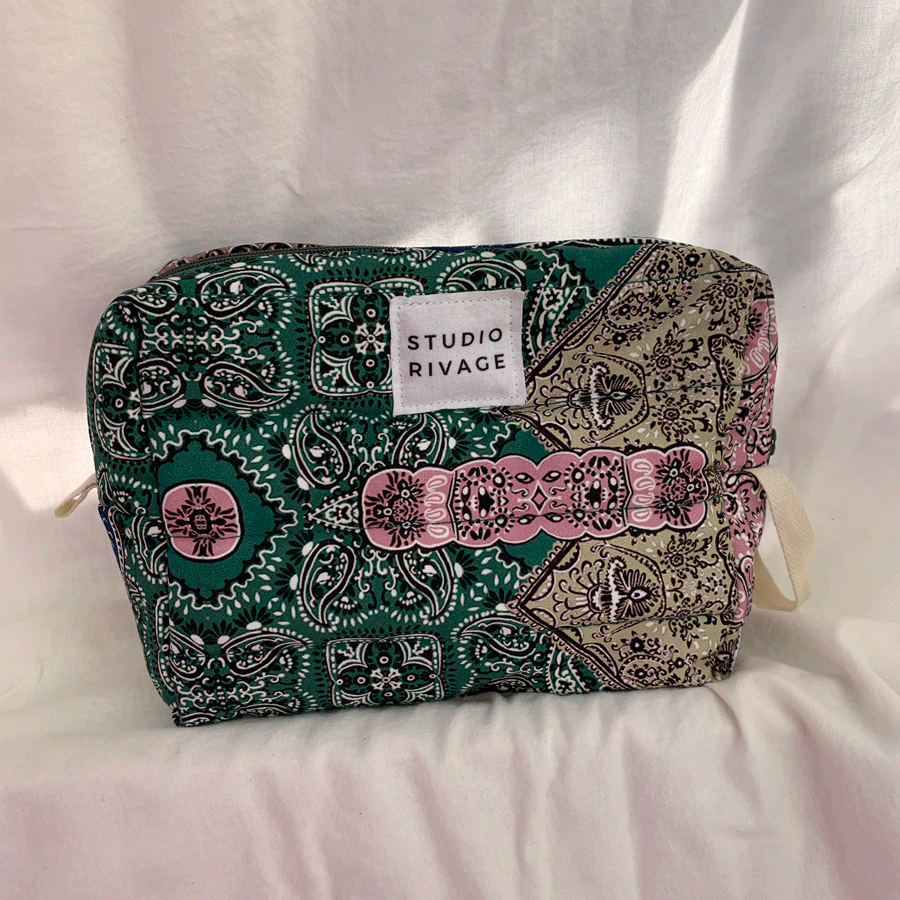 Trousse de toilette matelassée Bandana